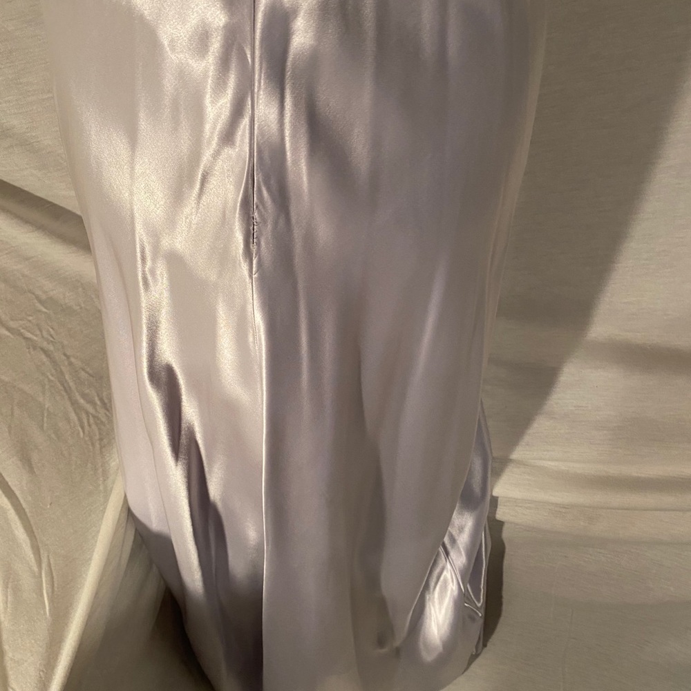 Betsy & Adam Sliver Sequin Front & Straps Gown 7/8 - image 5